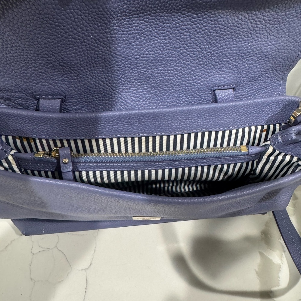 kate spade Lavender Blue Leather Top-Handle Satchel with Tassel - Picture 6 of 8